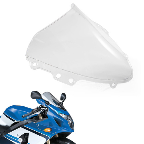 psler Windshield WindScreen Double Bubble for Suzuki GSXR600 750 K4 2004-2005 (Clear)