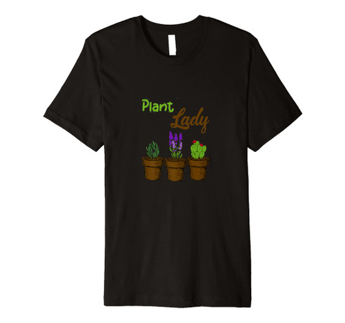 Plant Lady Mom Indoor Flower Floral Premium T-Shirt