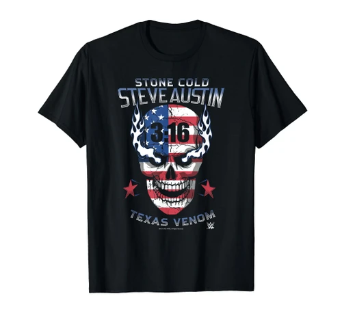 WWE 4th Of July Stone Cold Steve Austin Texas Venom Skull T-Shirt