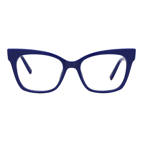 Zeelool Stylish Cat Eye Glasses Frame with Non-Prescription Clear Lens Bertha FP0266-02 Blue