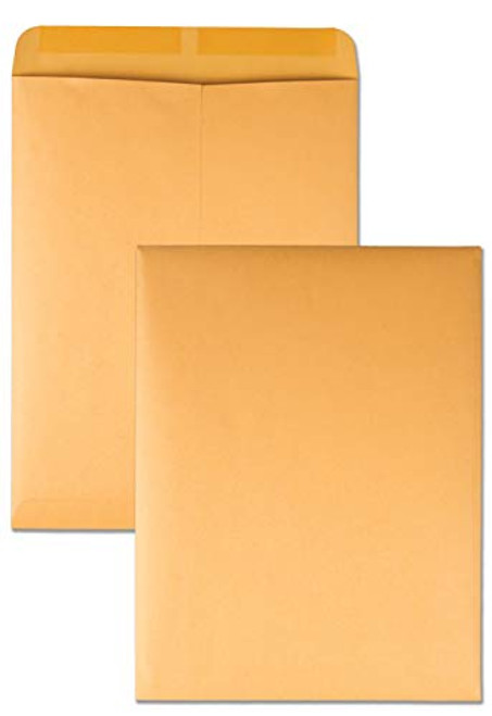 Quality Park Open-End Catalog Envelopes, Gummed, Brown Kraft, 10 x 13, 100 per Box, (41667)