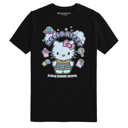 SANRIO Hello Kitty Friends Pochocco My Melody Kuromi Short Sleeve Tee T-Shirt Unisex Crew Neck (as1, Alpha, x_l, Regular, Regular, Kawaii Burger Shoppe)