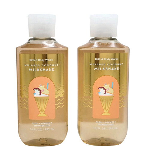 Bath & Body Works Shower Gel Gift Set 10oz Each Pack of 2 (Whipped Coconut Milkshake)