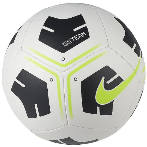 NIKE Unisex's NK Park - Team Recreational Soccer Ball, White/Black/(Volt), 5