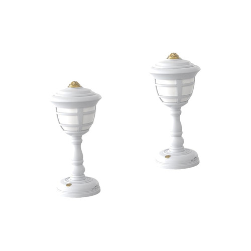 DOITOOL 2pcs Night Light Lamp Led Desk Lamp Home Accessories Decor Kids Bedside Lamp Nursery Table Lamps Bedside Desk Lamp Led Lamp Plastic Vintage White Office Small Table Lamp