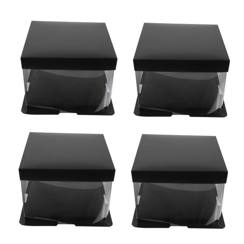 NOLITOY 6pcs Boxes Cake Box Cupcake Container Cake Containers with Lids Cupcakes Containers Clear Cake Case Transparent Cake Container Cake Holder Round Cake Packing Patties Disposable Pvc