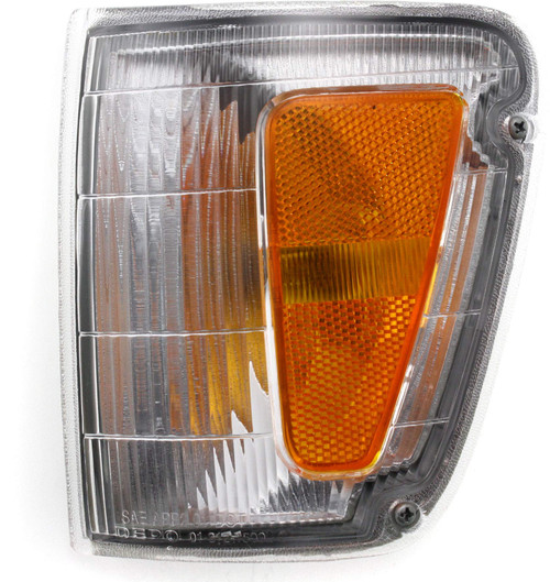 Evan-Fischer Corner Light Compatible with 1993-1998 Toyota T100 Plastic Clear & Amber Lens With bulb Driver Side