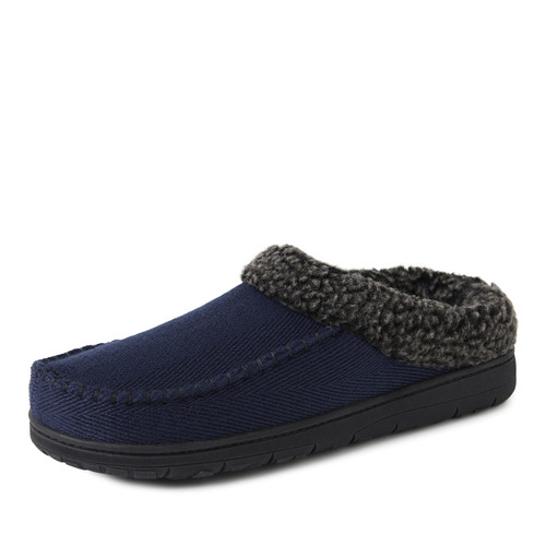 Dearfoams Men's Indoor/Outdoor Breathable Memory Foam Clog Offered in Wide Widths, Navy (Twill), Medium Dearfoams Men's Indoor/Outdoor Breathable Memory Foam Clog Offered in Wide Widths, Navy (Twill), Medium