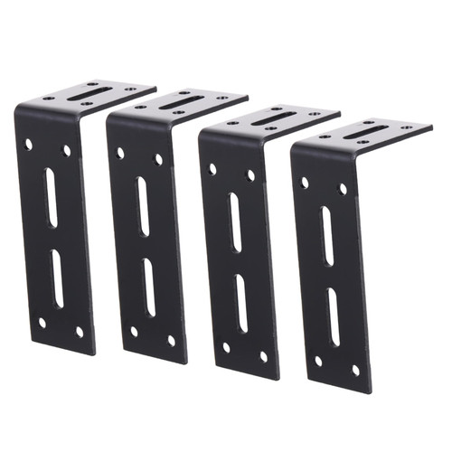 BESTOYARD Metal Shelf 4pcs L-Shaped partition Corner Code Brackets for Shelves Furniture Corner Brace Right Angle Corner Brace Black Shelf