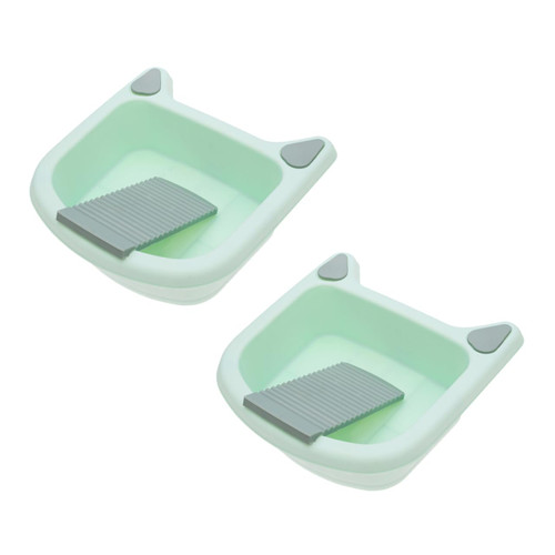 LIGHTAOTAO 2Pcs Wash Basin Baby Washbasins Washing Basin Camping Sink Washtub for Laundry Portable Dish Tub Laundry bin Washing Dishes tub Dish basins Plastic Cute Children's Basin Newborn