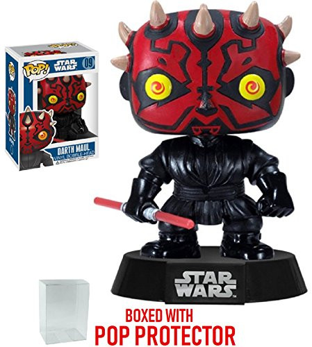 Funko Pop Star Wars Episode I: The Phantom Menace - Darth Maul #09 Vinyl Figure (Bundled with Pop Box Protector Case)