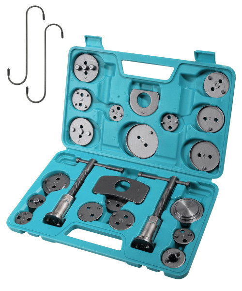 RACOONA 24pcs Brake Caliper Compression Tool,Brake Caliper Tool,Car Accessories Caliper Piston Compressor Tool,Disc Brake Caliper Wind Back Tool and Piston Compression Set,Fit Most Vehicles