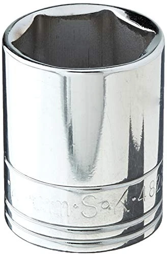 SK Hand Tool 48225 6 Point 1/2-Inch Drive Standard Socket, 25mm, Chrome