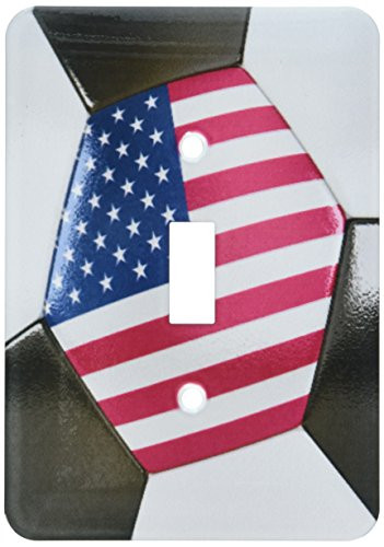 3dRose lsp_181238_1 Usa Soccer Ball Light Switch Cover