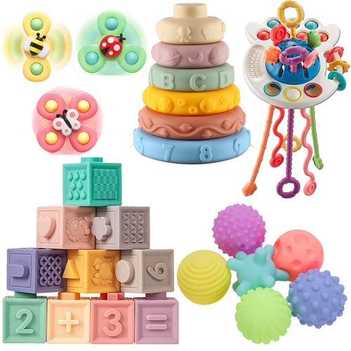 AZEN Baby Toys 6 to 12 Months, 5 in 1 Montessori Toys for Babies 6-12 Months, Sensory Toys for Toddlers 1-3, Montessori Toys for 1 Year Old, 6 Month Old Baby Toys, Infant Teething Toys AZEN Baby Toys 6 to 12 Months, 5 in 1 Montessori Toys for Babies 6-12 Months, Sensory Toys for Toddlers 1-3, Montessori Toys for 1 Year Old, 6 Month Old Baby Toys, Infant Teething Toys