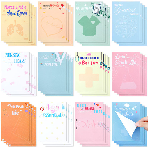 Outus 48 Pcs Nurse Notepads Funny Nurses Appreciation Gifts Medical Themed Memo Pads Printed with Inspirational Appreciated Words for Office Nursing School Student Supplies Nurse's Day 5.5 x 4 Inch Outus 48 Pcs Nurse Notepads Funny Nurses Appreciation Gifts Medical Themed Memo Pads Printed with Inspirational Appreciated Words for Office Nursing School Student Supplies Nurse's Day 5.5 x 4 Inch