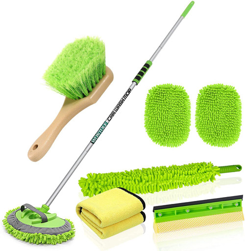 Wontolf 62'' Car Wash Brush with Long Handle Chenille Microfiber W004 Car Wash Mop Mitt Car Washing Brush Cleaning Kit Window Squeegee Car Duster Microfiber Towels for Cars RV Truck Boat 10PCS Wontolf 62'' Car Wash Brush with Long Handle Chenille Microfiber W004 Car Wash Mop Mitt Car Washing Brush Cleaning Kit Window Squeegee Car Duster Microfiber Towels for Cars RV Truck Boat 10PCS