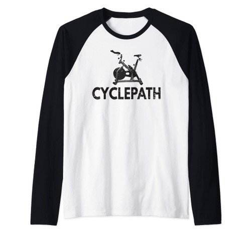 Funny Pun Indoor Spin Class Cyclepath Cycling Raglan Baseball Tee