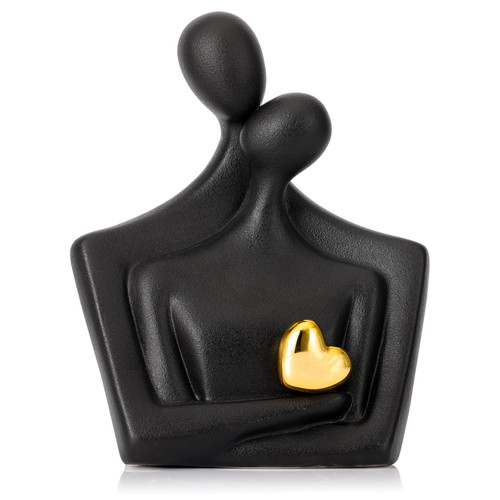 GAOSHENG Small Couple Statue, Black Decor,Modern Home Ornament Statue, Hugging Couple Sculptures Romantic Abstract Couple Art Sculpture, Living Room Office Bookshelf Bedroom Ornament GAOSHENG Small Couple Statue, Black Decor,Modern Home Ornament Statue, Hugging Couple Sculptures Romantic Abstract Couple Art Sculpture, Living Room Office Bookshelf Bedroom Ornament