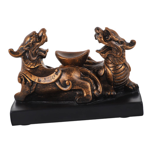 FUNOMOCYA 1pc Crystal Ball Base feng Shui Sculpture Kylin Statue Crystal Stand Ornaments Crystal Base fgurine Crystal Holder Statue pi yao Figurine Figure Crystals Decor Mineral Resin Kirin