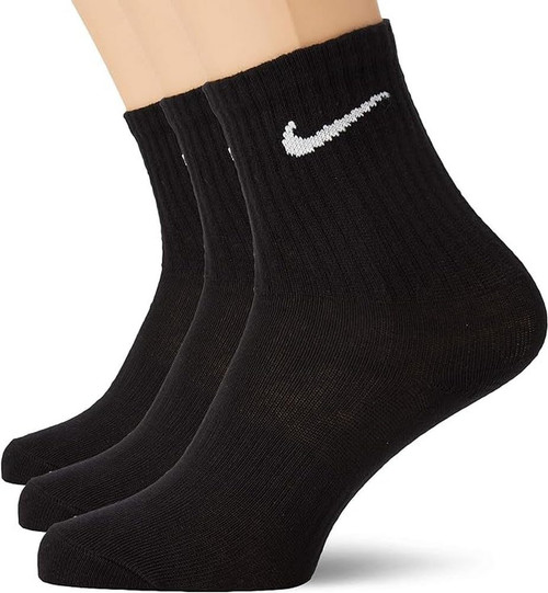 Nike Everyday Lightweight Crew 3-Pair Black/White LG (Men's Shoe 8-12, Women's Shoe 10-13)