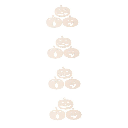 BESTOYARD Wooden Pumpkin Cutout 12 Pcs Pumpkin Chips Wooden Wood Craft Cutout Blank Fall Crafts for Unfinished Wood Slice Plain Wood Pumpkin Halloween Accessories Ornaments Wood Crafts