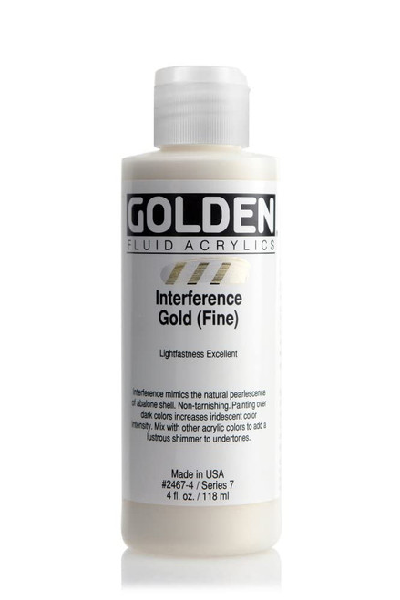 Golden Fluid Interference Acrylics - Interference Gold Fine - 4 oz Bottle