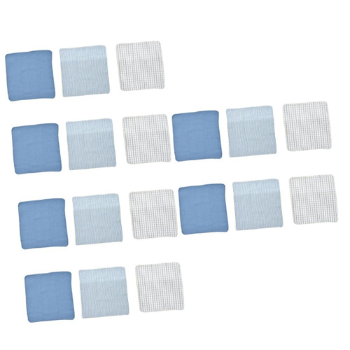 Healeved 18 PCS Scarf scrubbing wash Cloths Tea Towel Cloth Towels Dish Towels Absorbent fingertip Blue Towels Cleaning Towels car Kitchen Wipe Towels Body Towel Stripe Cleaning Cloth