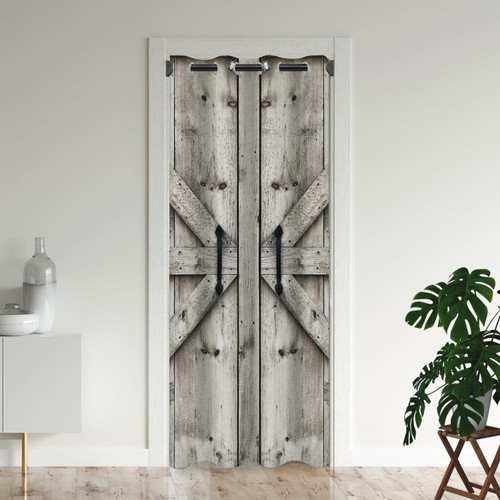 ONINUO Wood Door Door Curtains for Doorways, Barn Rural Village Farm Country Blackout Curtain for Kids Bedroom Closet, Grommet Thermal Insulated Privacy Door Drapes for Room Divider, 42" W x 80" L ONINUO Wood Door Door Curtains for Doorways, Barn Rural Village Farm Country Blackout Curtain for Kids Bedroom Closet, Grommet Thermal Insulated Privacy Door Drapes for Room Divider, 42" W x 80" L