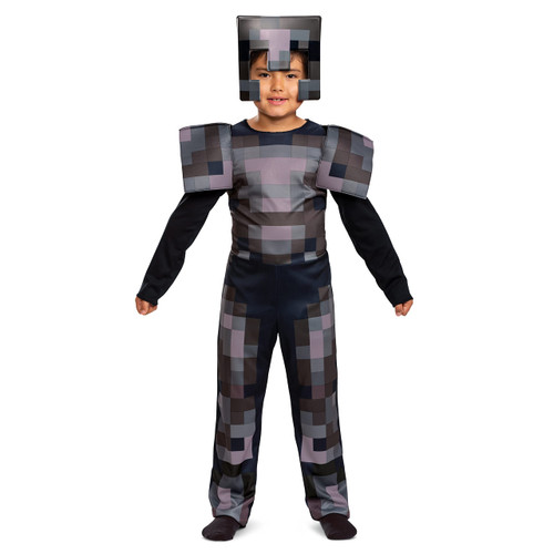 Disguise Minecraft Costume, Official Nether Armor Outfit for Kids Minecraft Costume, Classic Child Size Small (4-6)