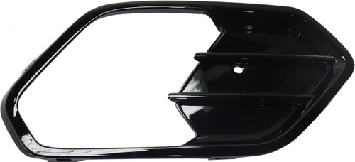 Evan Fischer Fog Light Trim Compatible with 2017-2019 Ford Escape Gloss Black Front, Passenger Side FO1039178