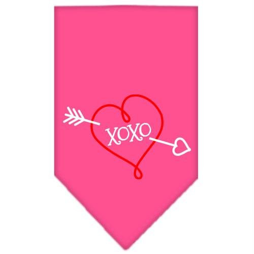 Mirage Pet Products XOXO Screen Print Bandana for Pets, Small, Bright Pink