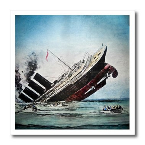 3dRose ht_77413_1 Titanic Sinking Magic Lantern Slide-Iron on Heat Transfer for White Material, 8 by 8-Inch 3dRose ht_77413_1 Titanic Sinking Magic Lantern Slide-Iron on Heat Transfer for White Material, 8 by 8-Inch
