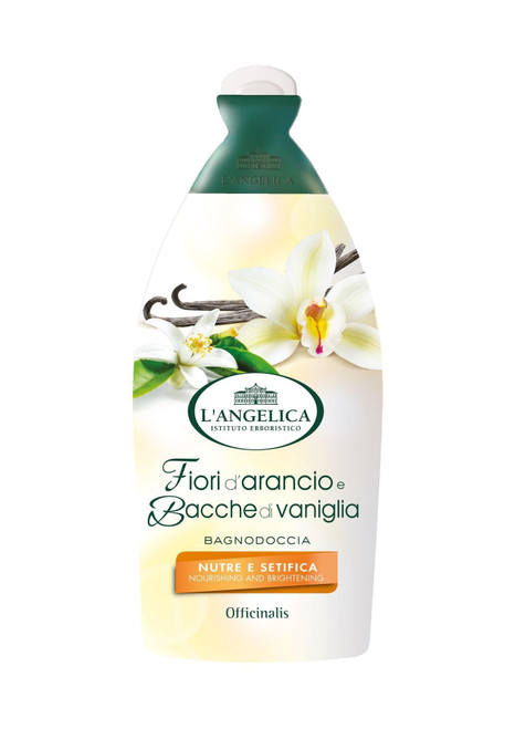 L'Angelica Body Wash Orange Blossoms and Vanilla Berries Nourishes and Silks - 500 ml, 16.9 made in Italy [italian import]