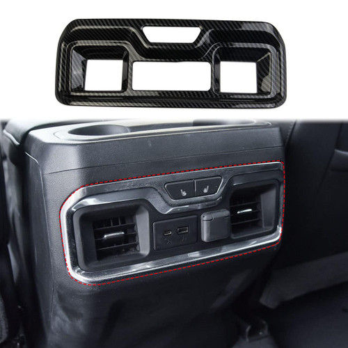 Fewshaw Carbon Fiber Rear Vent Armrestbox Air Outlet Cover Trim Accessories for 2019-2023 Chevy Silverado 1500/GMC Sierra 1500 for 2020-2024 Sierra/Silverado 2500 3500 HD Fewshaw Carbon Fiber Rear Vent Armrestbox Air Outlet Cover Trim Accessories for 2019-2023 Chevy Silverado 1500/GMC Sierra 1500 for 2020-2024 Sierra/Silverado 2500 3500 HD
