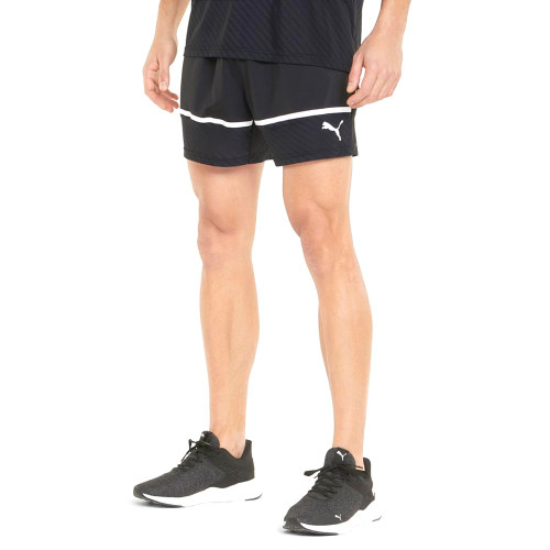 PUMA Mens Train Breeze 5" Athletic Shorts Athletic Bottoms Casual Comfort Technology - Black - Size M