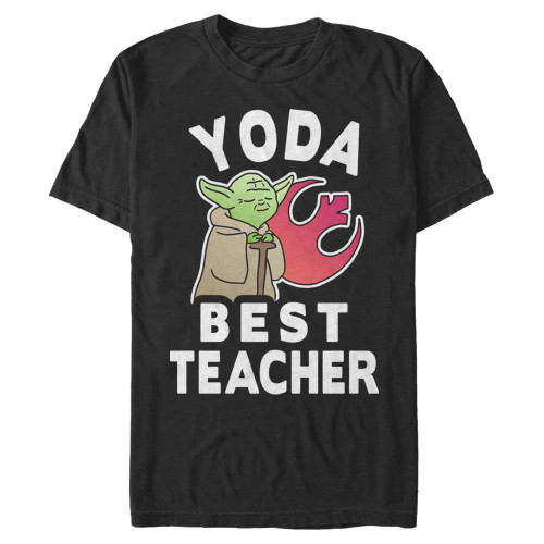 Star Wars Men's Yoda Teacher Short Sleeve T-Shirt, Black, X-Large