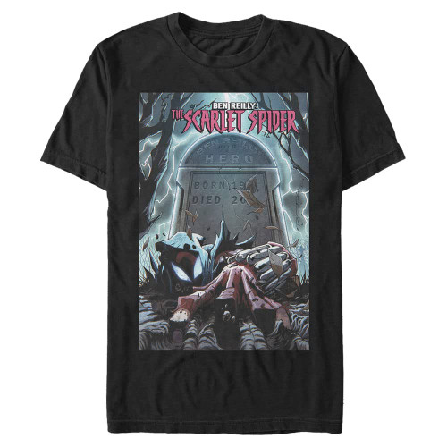 Marvel Big & Tall Classic Scarlet Spider OCT18 Men's Tops Short Sleeve Tee Shirt, Black, Large