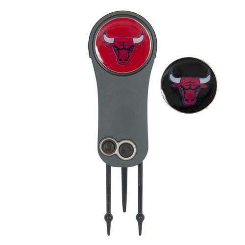 Team Effort NBA Chicago Bulls Switchblade Repair Tool & 2 Ball Markers