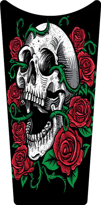 Kustom Cycle Parts Aftermarket Skull Roses Themed Plastic Dash Panel Console Insert! Fits Harley Davidson 1989-2007 Electra Glides and 2002-2007 Road Glides. Easy Install!