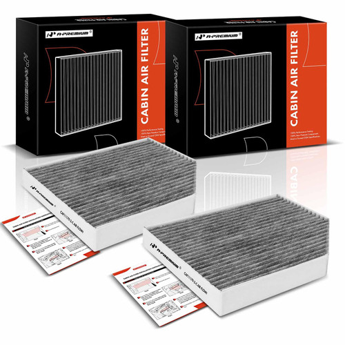 A-Premium 2-PC Cabin Air Filter with Activated Carbon Compatible with Audi A4 2009-2016, A4 allroad 2013-2016, A4 Quattro, Q5, A5, A5 Quattro, allroad, RS5, S4, S5, S5 Sportback, SQ5 & Porsche Macan