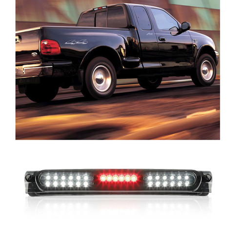 JAMESVAN Third 3rd Brake Light Taillight For Ford F150 1997-2003 LED 3rd Tail Brake Light Waterproof High Mount Stop Light Third Stop Lamp Black/Smoked