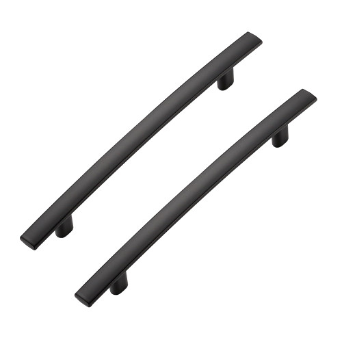 Ravinte Decor 10 Pack Cabinet Handles 5" Hole Center - Curved Cabinet Pulls Black Drawer Pulls for Kitchen Cabinet Cupboard Solid Pulls for Dresser Drawer Arch Cabinet Hardware