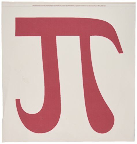 3dRose ht_108359_3 Pi Symbol, Red-Iron on Heat Transfer for White Material, 10 by 10-Inch