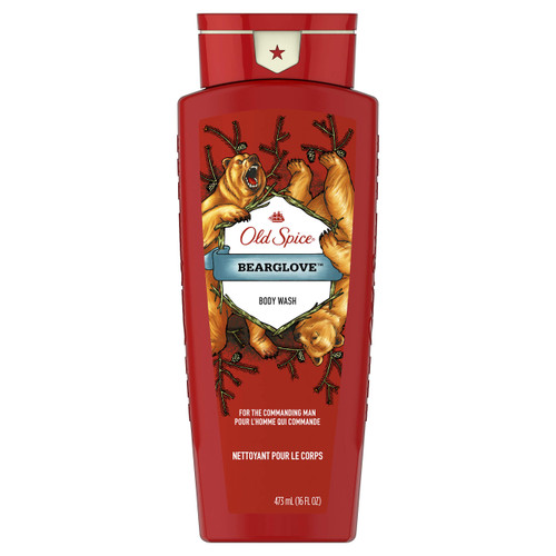 Body Wash for Men by Old Spice, Wild Collection Men's Body Wash, Bearglove, 16 Fl Oz (Pack of 6)