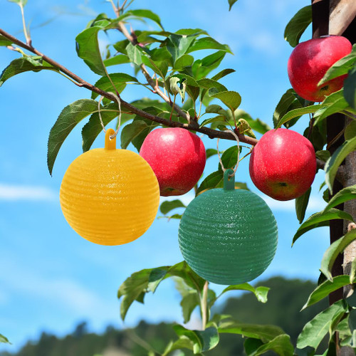Fruit Fly Traps Sticky Traps, 2 PCS Gnat Traps Flying Insects Traps Ball for Indoor Outdoor House Kitchen Plants Trees Flying Insects Adhesive Trap, Hanging, Fly Catcher,Fruit Fly Trapping Ball
