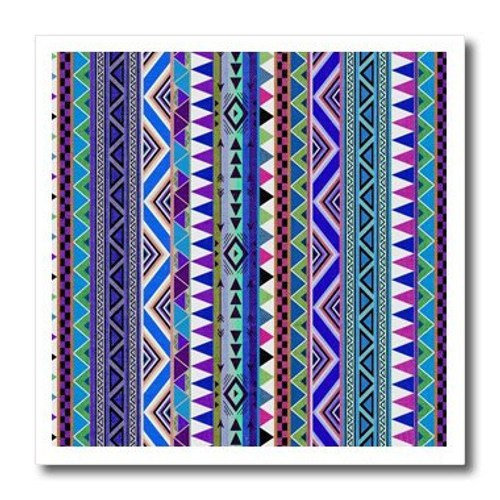 3dRose ht_107318_3 Tribal Print, Pattern Purple, Blue,-Iron on Heat Transfer for Material, 10 by 10-Inch, White 3dRose ht_107318_3 Tribal Print, Pattern Purple, Blue,-Iron on Heat Transfer for Material, 10 by 10-Inch, White