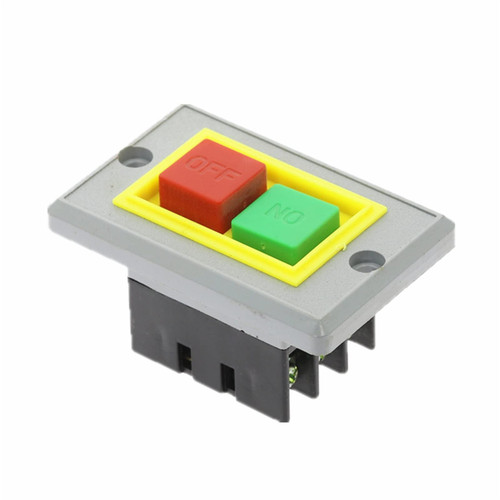 HEPUP 1Pcs QKS2 On/Off Self Locking Push Button Switch 3 Phase 3P 380V AC 5A