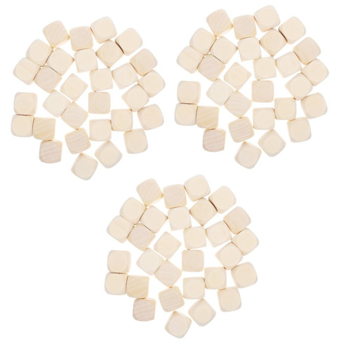 SEWACC 90 Pcs Wooden Blank Sieve DIY Blank dice Cubes Crafts DIY Wood Shapes Wood dice Entertainment dice Wooden Cubes Unfinished Wooden Blocks Wood Cubes Solid Wood Square Corner Child