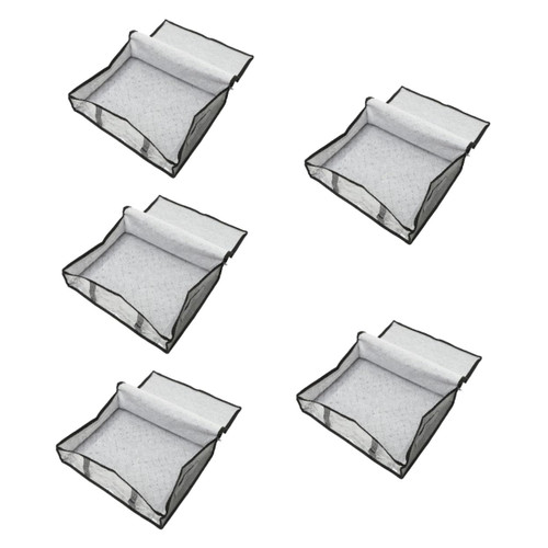 BESTOYARD 5pcs under bed storage box wardrobe storage comforter bag clothing storage bags comforters storage cloth organizer bag underbed storage containers non-woven fabric quilt cloth bag